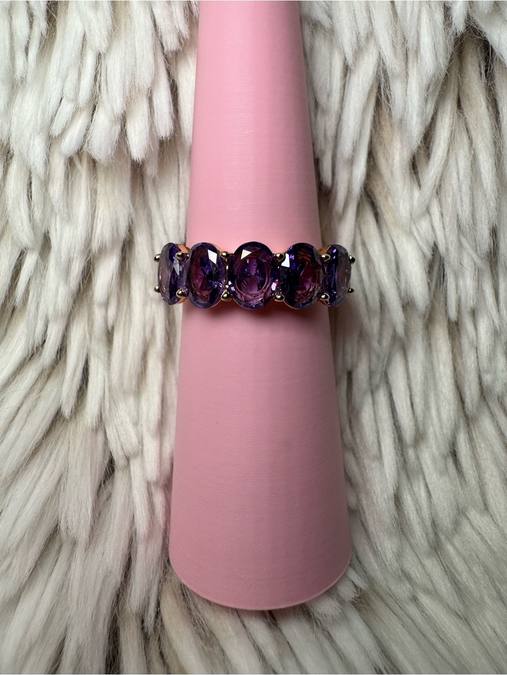 Purple topaz ring